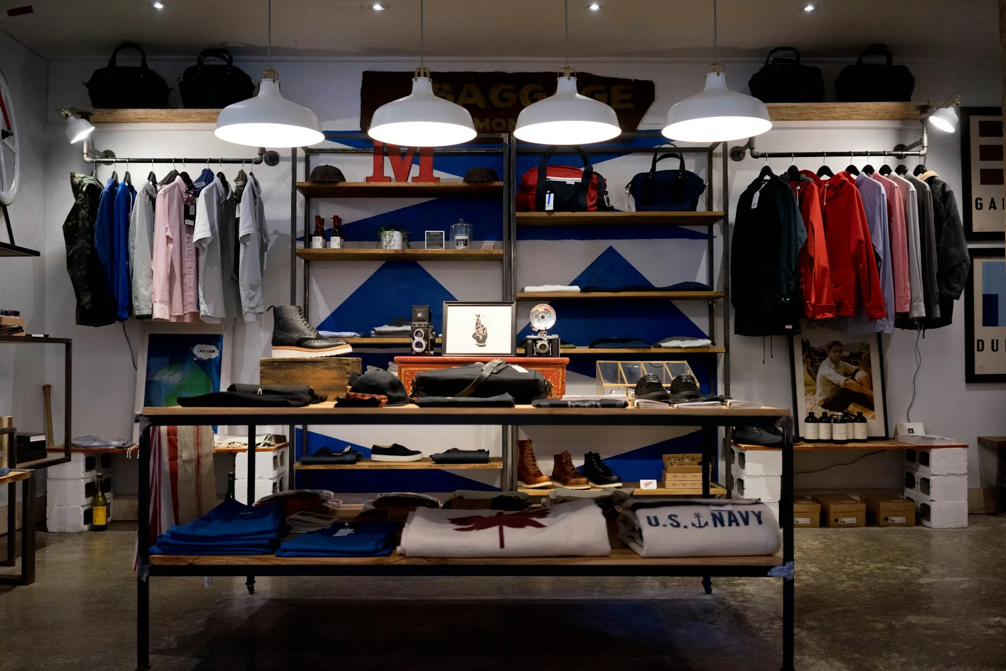 Modern retail store interior with connected point-of-sale systems